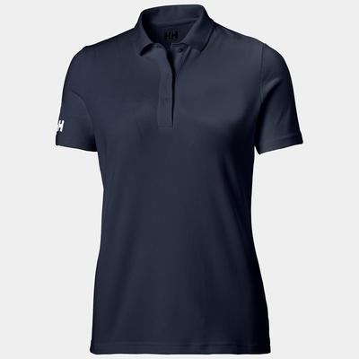 Helly Hansen Damen Crew Technical Marineblaues Poloshirt M