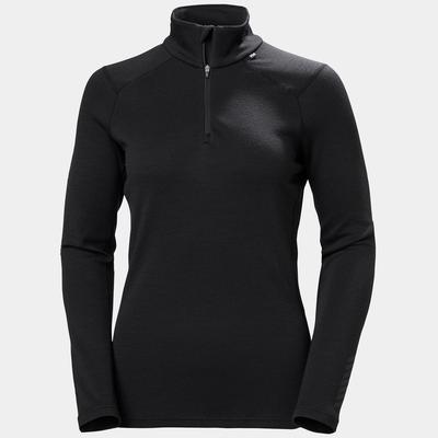 Helly Hansen Damen Lifa Merino Midweight Langarm-shirt Mit Halbreißverschluss XS