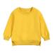 Toddler Boys Girls Pullover Sweatshirt Children s Solid Plus Babies Color Top Coat Girls Tops Toddler Girls Tops Tween Clothes 10-12 Girls Top Layering Floral Tops Girls Size 6 Girls Clothes