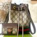 Gucci Bags | Authentic Mini Gg Ophidia Bucket Bag And Gg Ophidia Card Case! | Color: Tan | Size: 6”W X 7.5”H X 3.5d