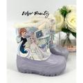 Disney Shoes | Disney Frozen Toddler Girl Light Up Winter Snow Boots Size 5 Shoe Silver Purple | Color: Purple/Silver | Size: 5bb