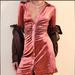 Free People Dresses | Free People Ruched Velvet Terracotta Mini Dress | Color: Brown/Orange | Size: S