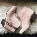 Coach Shoes | Coach Pricilla Bootie Boot In Nubuck Siena Tassel, 5.5 | Color: Cream/Pink | Size: 5.5