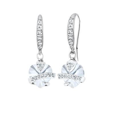 Elli - Hänger Herz Symbol Kristalle 925 Silber Ohrringe 1 ct Damen