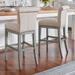 Corinne Swivel Bar & Counter Stool - Counter Height (24"Seat), Mocha, Mocha/Marbled Flint/Counter Height - Grandin Road