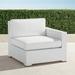 Palermo Right-facing Chair with Cushions in White Finish - Stripe, Special Order, Resort Stripe Glacier, Standard - Frontgate