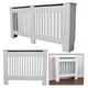 Radiator Cover Dust Cabinet Storage Radiator Heater Safety Protection From Scalding White Painted Vertical Modern Design Slatted MDF Home Furniture - Small