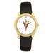 Gold Arizona State Sun Devils Team Logo Leather Wristwatch