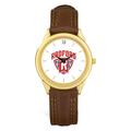 Unisex Gold/Brown Radford Highlanders Team Logo Leather Wristwatch