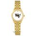 Women's Gold Wake Forest Demon Deacons Logo Medallion Rolled Link Bracelet Wristwatch