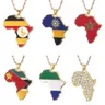 Collier pendentif carte de l'Afrique bijoux Hip-Hop Ouganda Ju Sierra CogRwanda Maroc