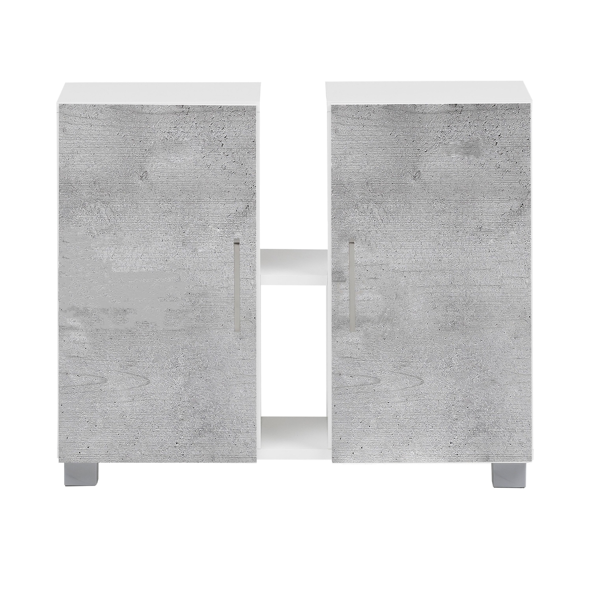 W.Schildmeyer Badmöbel Waschbeckenunterschrank Samuel mit 2 Schranktüren Front Grau Image