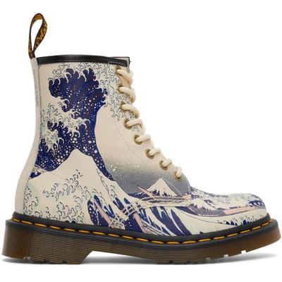 Off-white The Met Edition 1460 Great Wave Boots - Blue - Dr. Martens Boots
