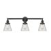 Innovations Lighting Bruno Marashlian Small Cone 30 Inch 3 Light LED Bath Vanity Light - 205-BK-G62-LED