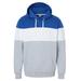 J America 8644 Men's Varsity Pullover Hooded Sweatshirt in Royal/Oxford size XS | Cotton/Polyester Blend JA8644, 8644JA