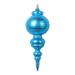 Vickerman 690864 - 10" Matte Turquoise Cone Christmas Tree Ornament (2 Pack) (MT224512)