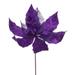 Vickerman 701096 - 11" Purple Velvet Glitter Mesh Poinsettia Spray (6 Pack) (QG227966)