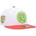 Men's New Era White/Coral Brooklyn Dodgers Cooperstown Collection 1955 World Series Strawberry Lolli 59FIFTY Fitted Hat