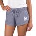 Women's Concepts Sport Navy New York Yankees Tradition Woven Shorts