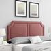 Cynthia Performance Velvet Headboard by Modway Upholstered/Velvet in Pink | 26 H x 39 W x 3 D in | Wayfair MOD-6565-DUS