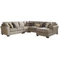 Brown Sectional - Signature Design by Ashley Pantomine 158" Wide Left Hand Facing Sofa & Chaise Polyester | 40 H x 158 W x 102 D in | Wayfair
