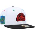 Men's New Era White/Black Colorado Rockies 25th Anniversary Primary Eye 59FIFTY Fitted Hat