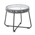 Royal Garden Gibb Outdoor Side Table Glass | 18.11 H x 19.69 W x 19.69 D in | Wayfair LINSTB107