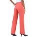 Plus Size Women's Classic Bend Over® Pant by Roaman's in Sunset Coral (Size 32 T) Pull On Slacks