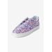Wide Width Women's The Bungee Slip On Sneaker by Comfortview in Purple Floral (Size 11 W)
