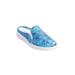 Plus Size Women's The Camellia Slip On Sneaker Mule by Comfortview in Pretty Turquoise Paisley (Size 11 M)