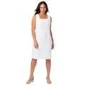 Plus Size Women's Bi-Stretch Sheath Dress by Jessica London in White (Size 16 W)