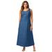 Plus Size Women's Denim Maxi Dress by Jessica London in Medium Stonewash (Size 12)