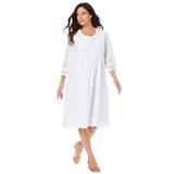 Plus Size Women's Angel Dress by Roaman's in White (Size 14 W)