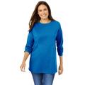 Plus Size Women's Perfect Long-Sleeve Crewneck Tee by Woman Within in Bright Cobalt (Size L) Shirt