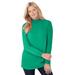 Plus Size Women's Perfect Long-Sleeve Mockneck Tee by Woman Within in Tropical Emerald (Size 4X) Shirt