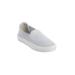 Extra Wide Width Women's The Alena Slip On Sneaker by Comfortview in Grey Rhinestone (Size 8 WW)