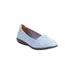 Wide Width Women's The Bethany Flat by Comfortview in Denim Metallic (Size 9 1/2 W)