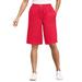 Plus Size Women's 7-Day Elastic-Waist Cotton Short by Woman Within in Vivid Red (Size 18 W)