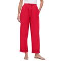 Plus Size Women's Seersucker Pant by Woman Within in Vivid Red (Size 16 W)