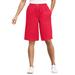 Plus Size Women's 7-Day Elastic-Waist Cotton Short by Woman Within in Vivid Red (Size 12 W)