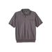 Men's Big & Tall Banded Bottom Polo Shirt by KingSize in Steel (Size 2XL)