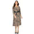 Plus Size Women's Strawbridge Fit & Flare Dress by Catherines in Classic Animal Neutral (Size 0X)