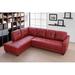 Red Sectional - Red Barrel Studio® Milagros 96.2" Wide Faux Leather Left Hand Facing Sofa & Chaise redFaux Leather | 34 H x 96.2 W x 72 D in | Wayfair