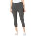 Plus Size Women's Knit Legging Capri by Catherines in Black Marled (Size 1X)