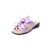 Extra Wide Width Women's The Paula Slip On Sandal by Comfortview in Purple (Size 12 WW)