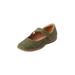 Women's The Ezra Flat by Comfortview in Dark Olive (Size 8 M)