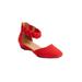 Extra Wide Width Women's The Rayna Flat by Comfortview in Hot Red (Size 12 WW)