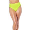 Plus Size Women's High Waist Cheeky Bikini Brief by Swimsuits For All in Yellow Citron (Size 8)