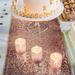 Mercer41 Rose Gold Sequins Sparkling Glitzy Shimmery Table Cloth Runner For Parties & Banquets 12" X 108" in Pink | 108 W x 12 D in | Wayfair