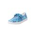Wide Width Women's The Anzani Slip On Sneaker by Comfortview in Pretty Turquoise Paisley (Size 12 W)